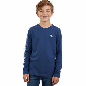 Abercrombie & Fitch Kids Youth Boy 13-14 Blue Long Sleeve Pullover Sweater